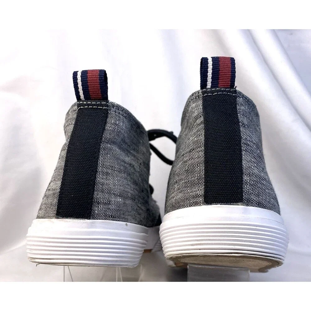 Ben Sherman The Original Men's Sz 8 Sneaker Canvas Grey/Black Colorblock 3/4 Top